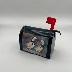 Vintage snowy goose decorative mailbox